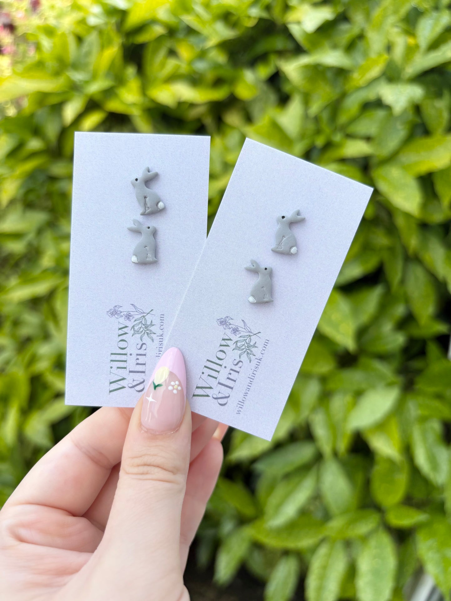 Rabbit stud earrings