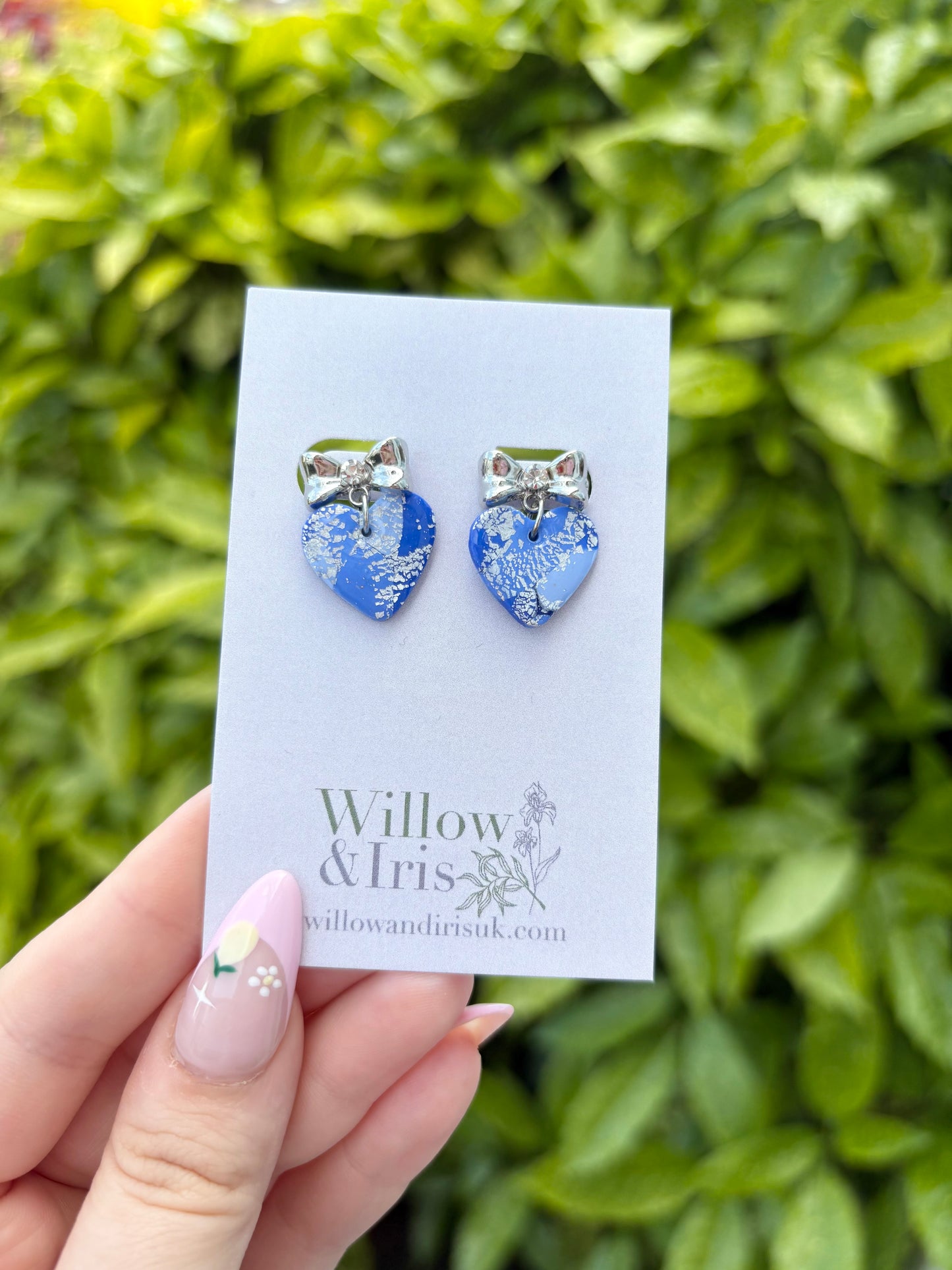 Blue dangle earrings