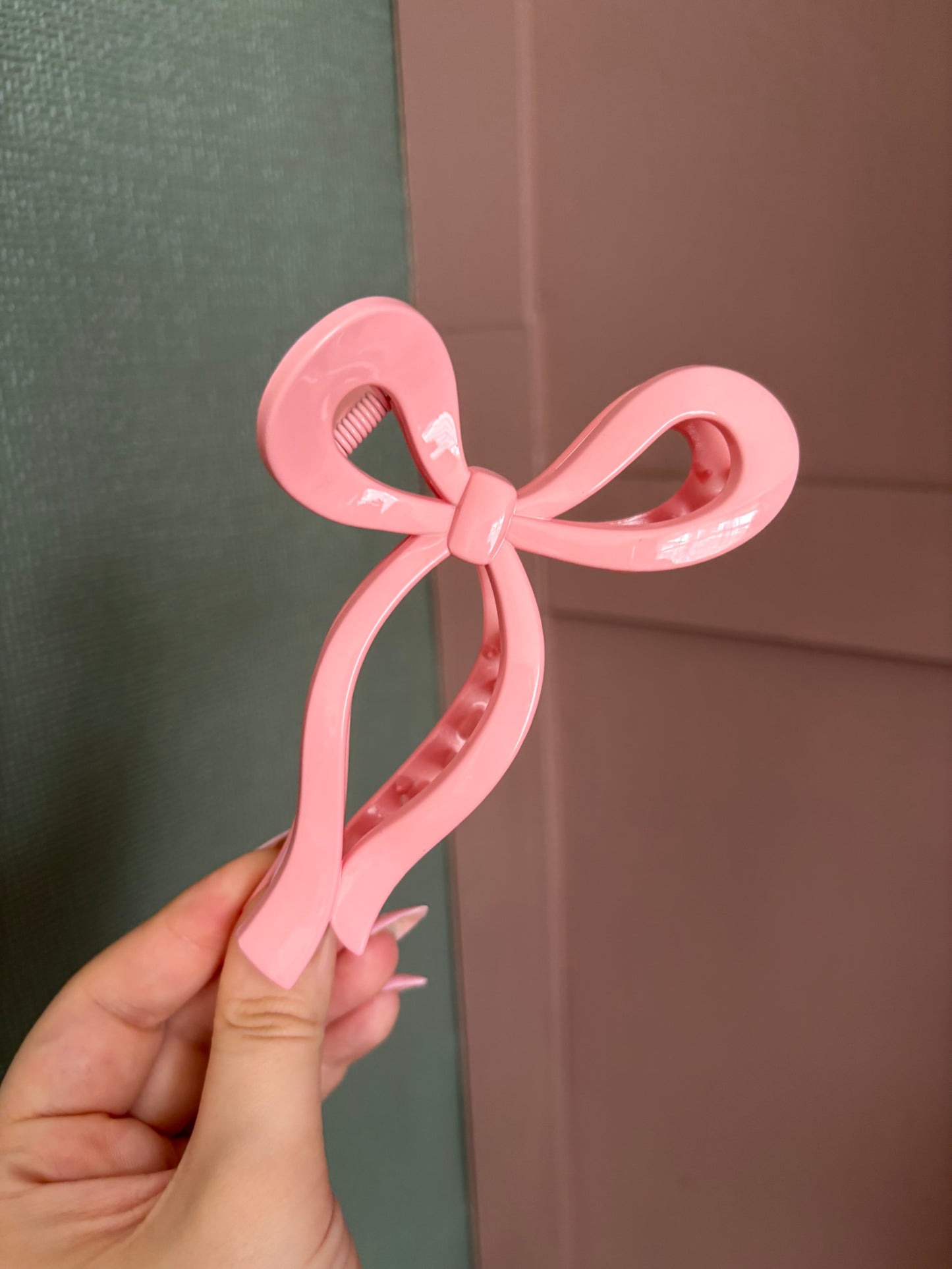 Bow claw clips - pinks
