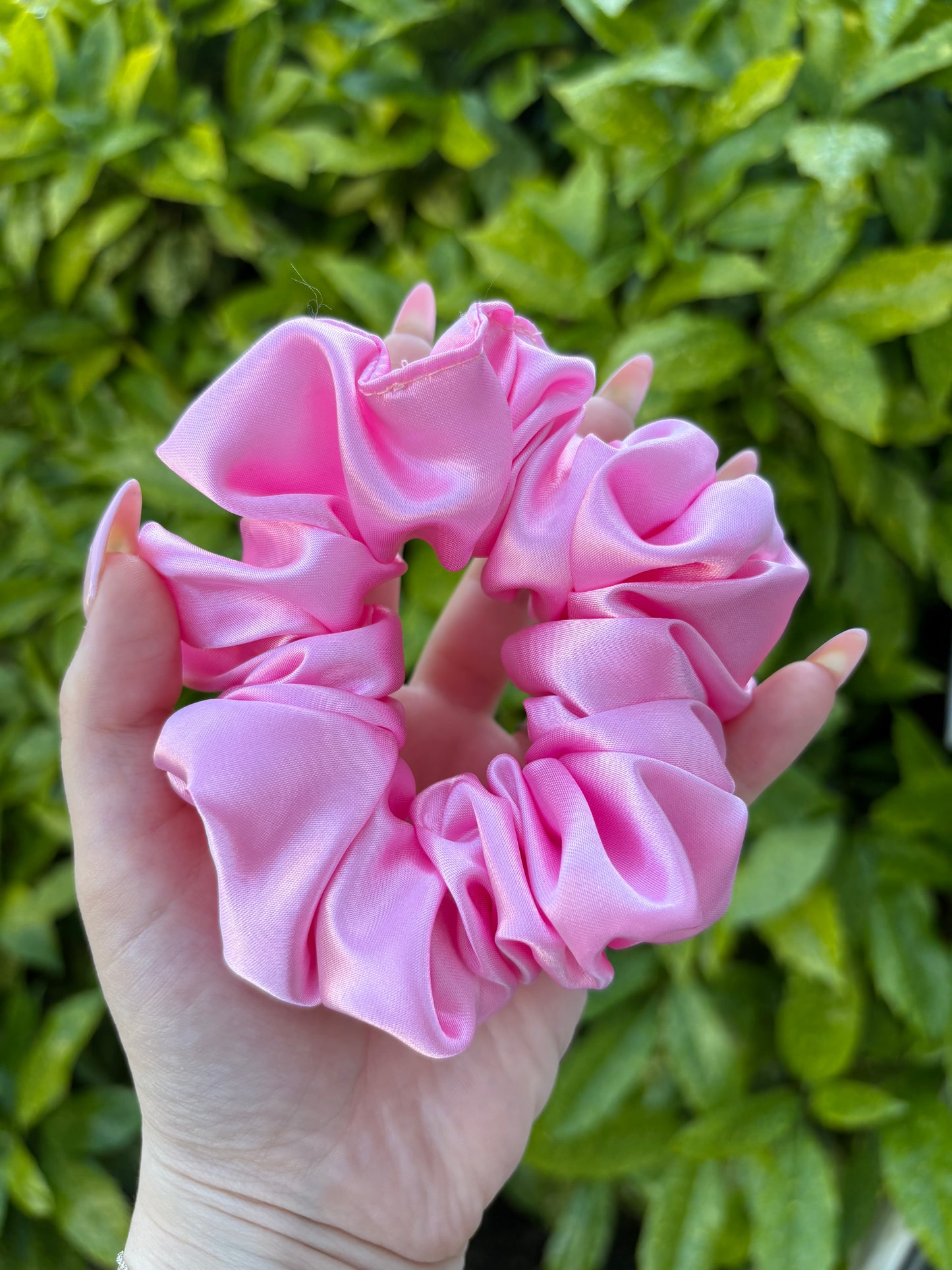 Pink scrunchie