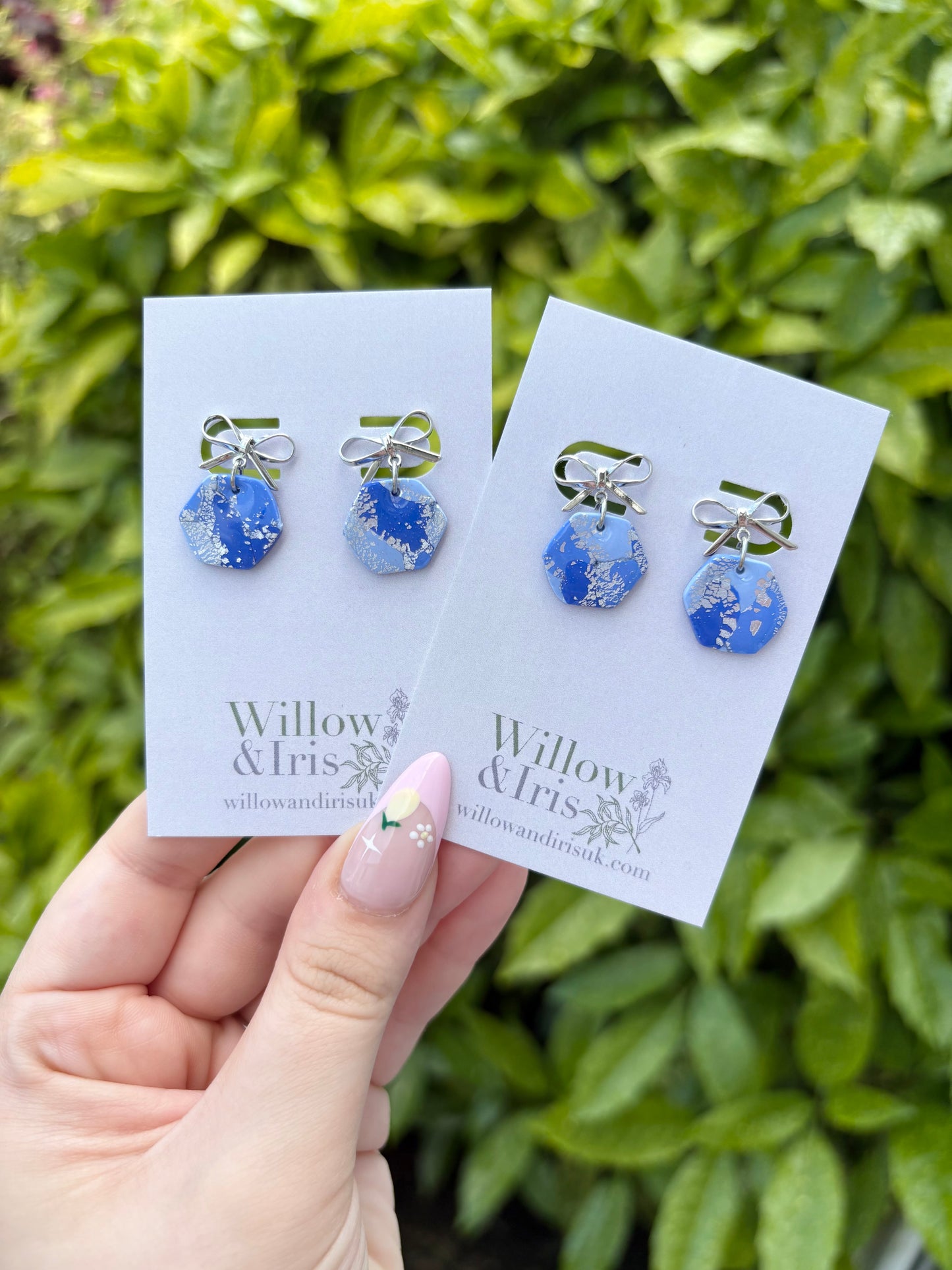 Blue dangle earrings