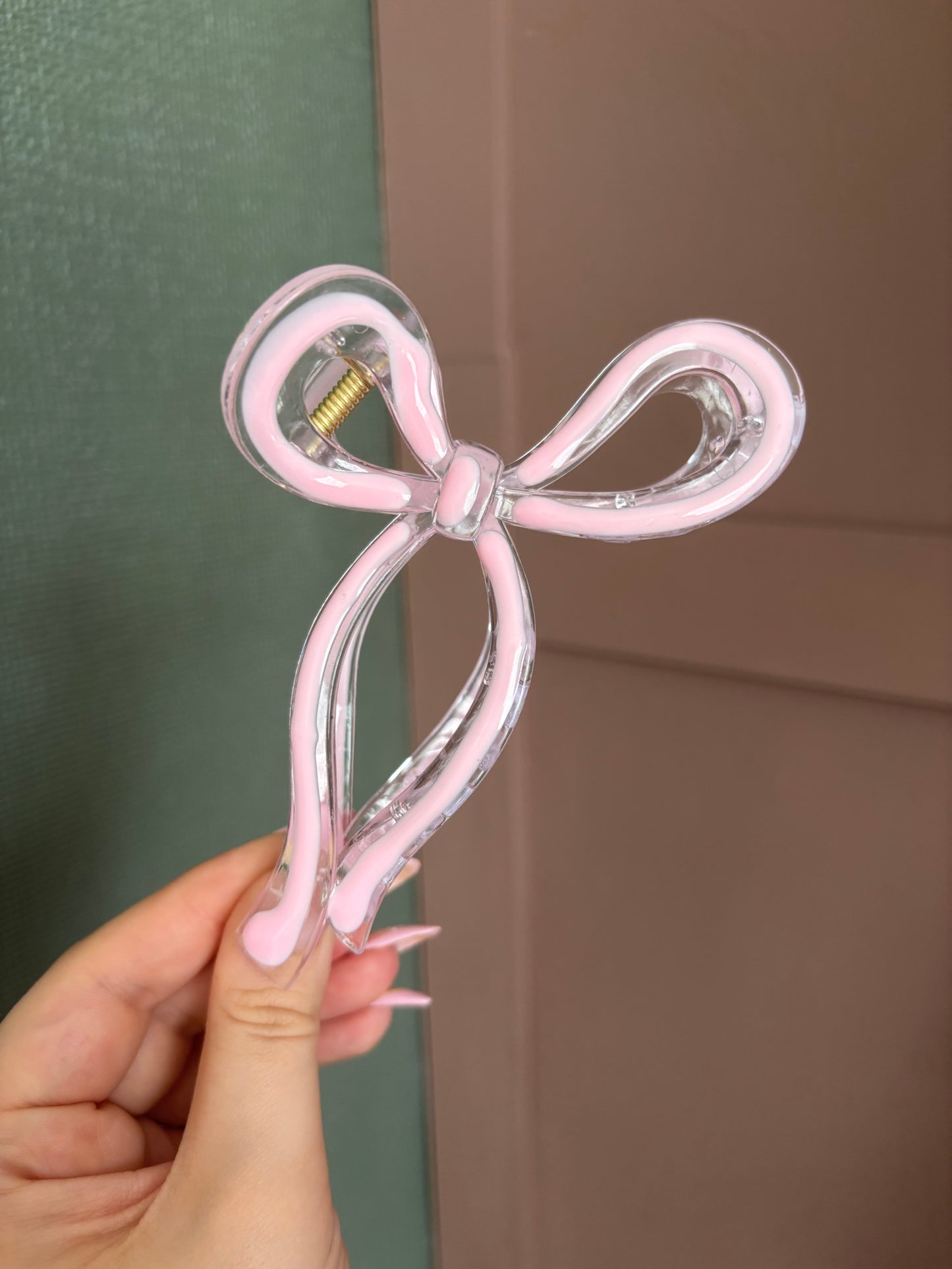 Bow claw clips - pinks