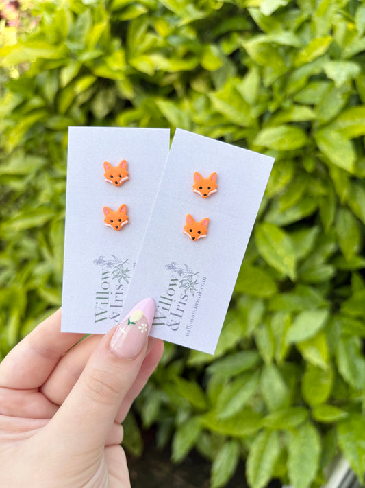 Fox stud earrings