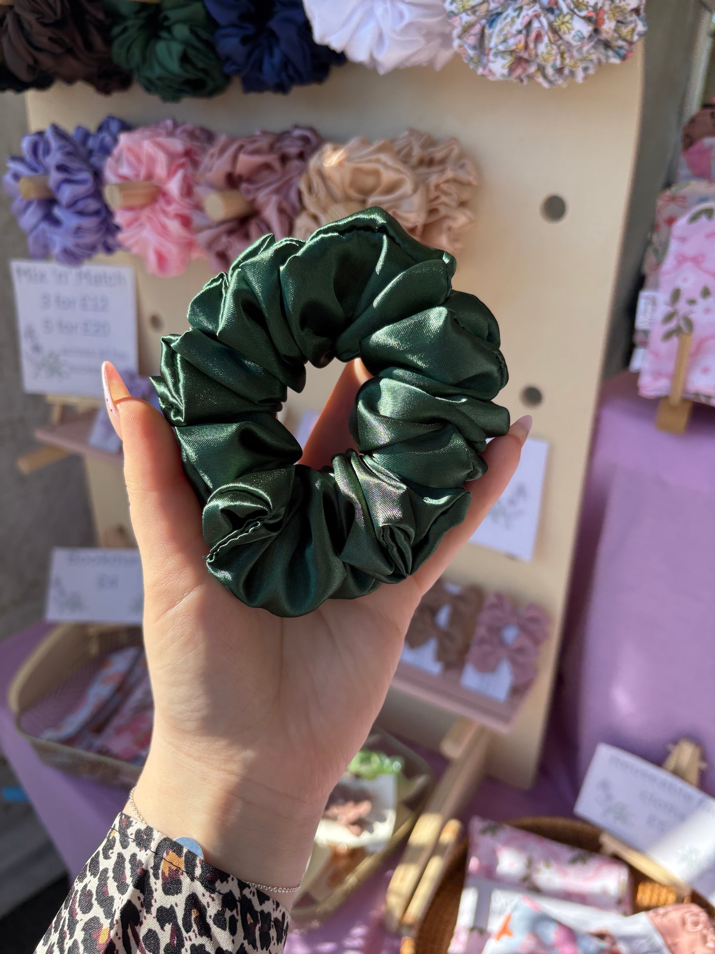 Dark Green scrunchie