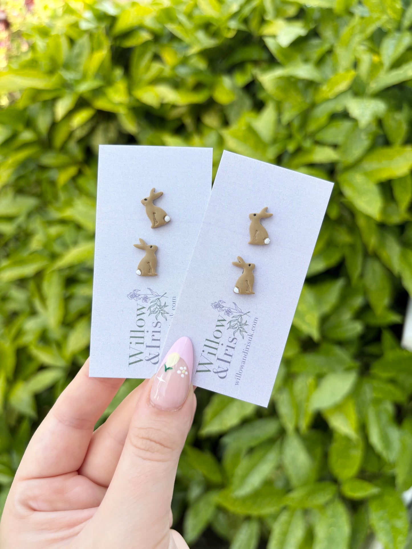 Rabbit stud earrings