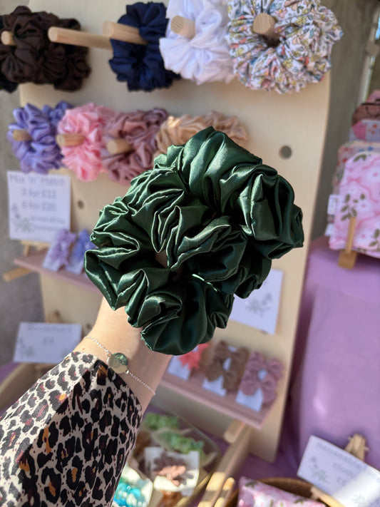 Dark Green scrunchie