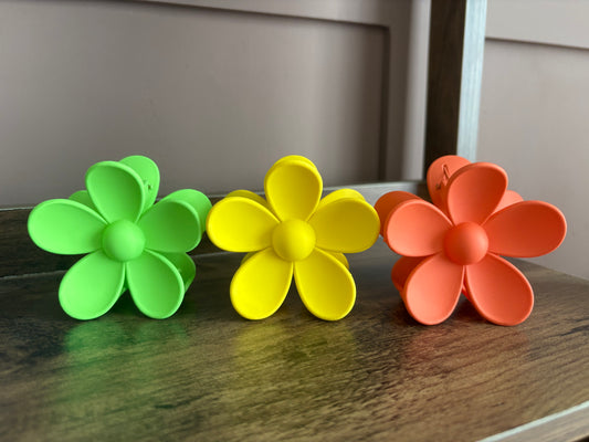 Flower claw clips - brights
