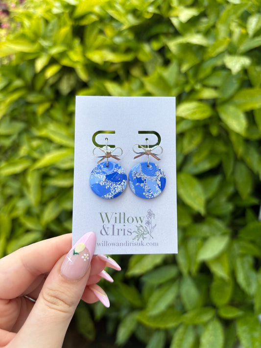 Blue dangle earrings