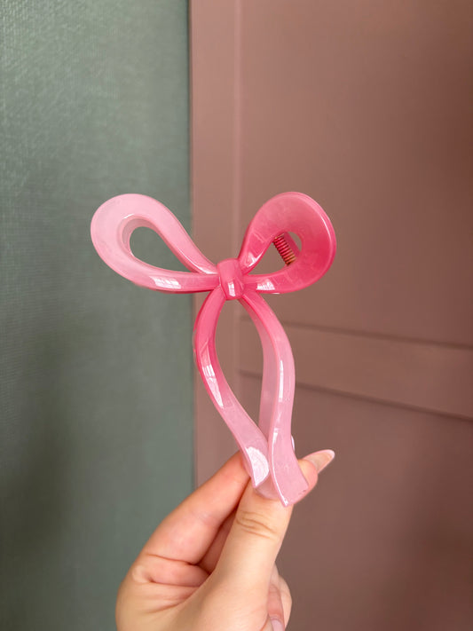 Bow claw clips - pinks
