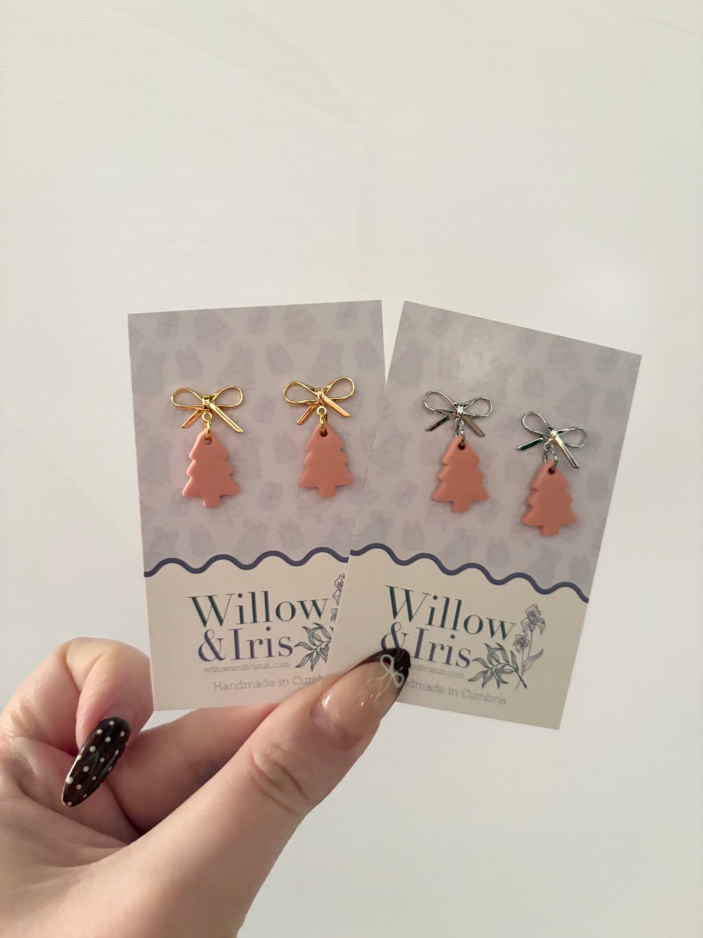 Pink Christmas tree dangles