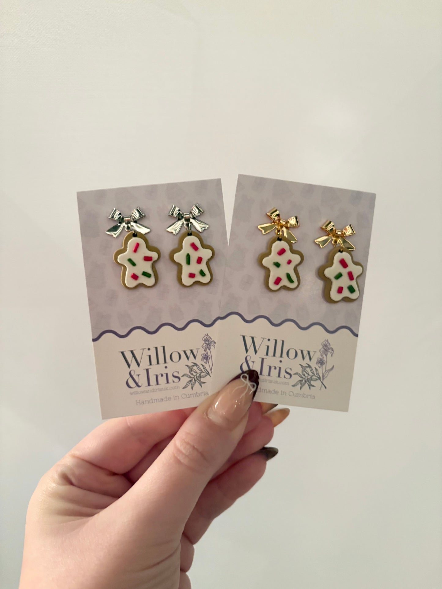 Iced gingerbread man dangles