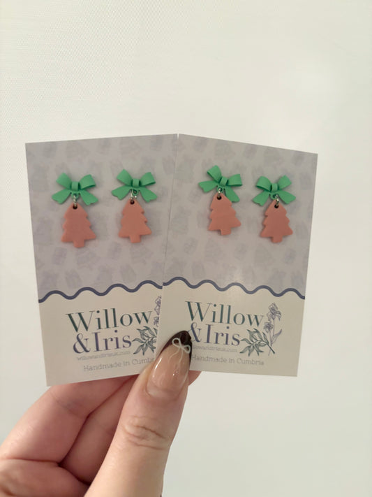Retro pastel Christmas tree dangles