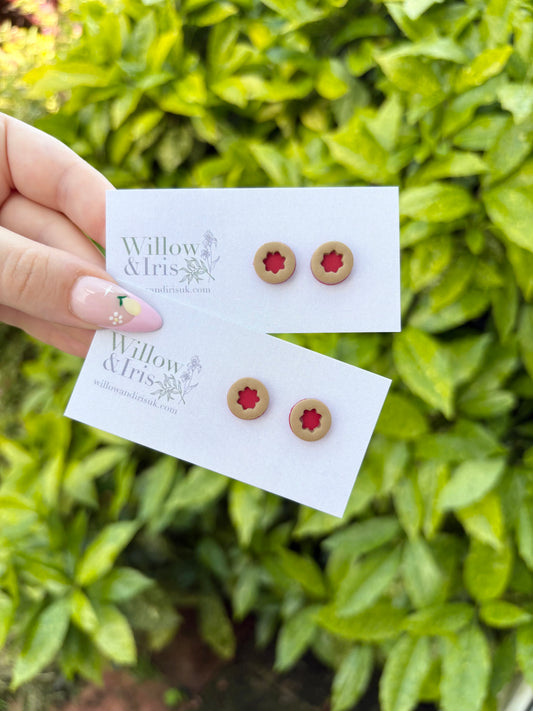 Jammy dodger stud earrings