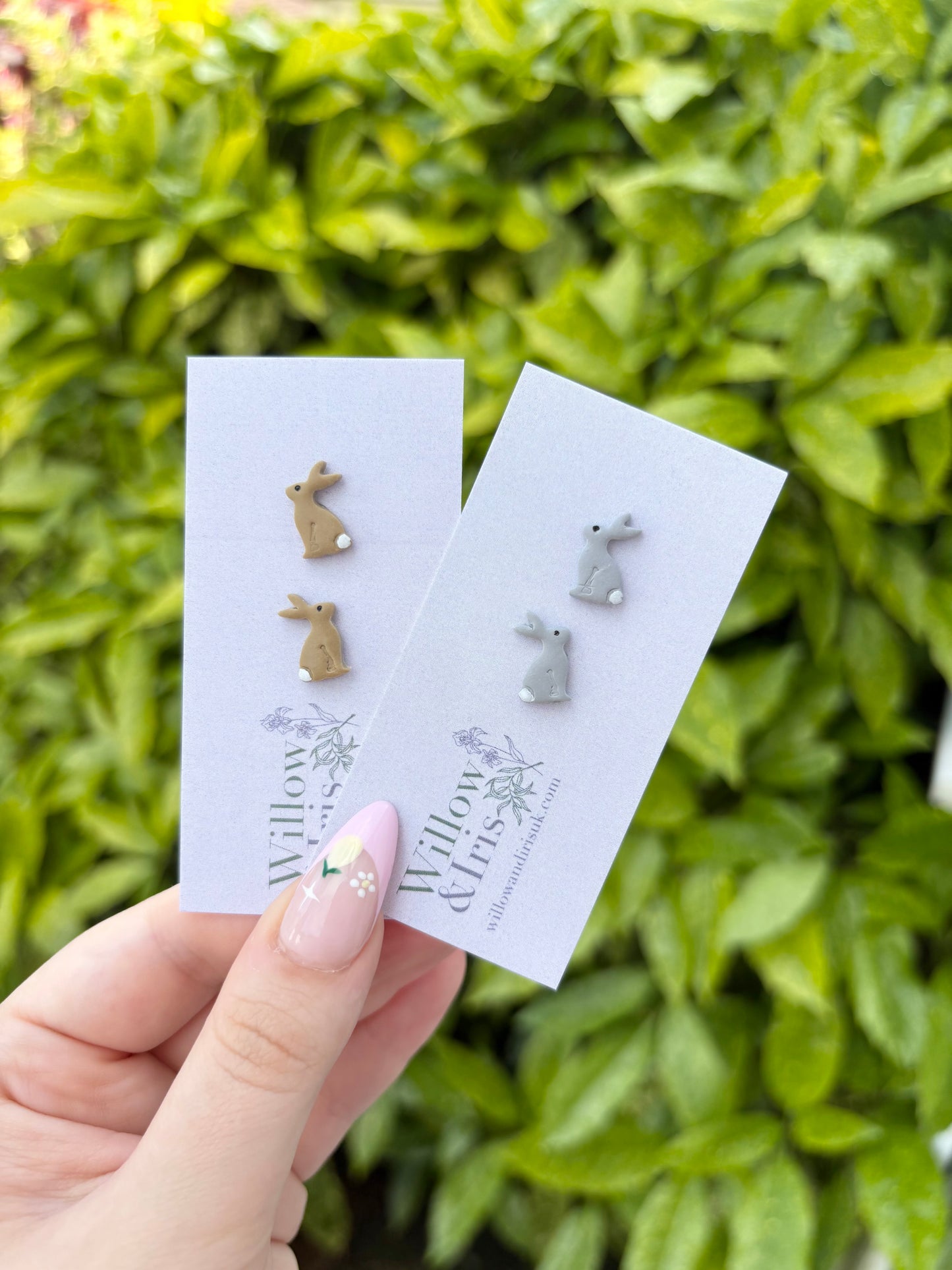 Rabbit stud earrings